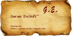 Garas Enikő névjegykártya